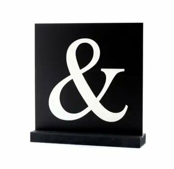 Decoplaatje - &amp; Teken - met houder