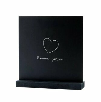 Decoplaatje - Love You - met houder