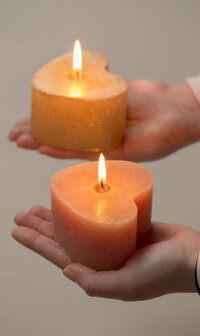 Kaars hartje roze - mooi cadeau voor Moederdag ZOEDT