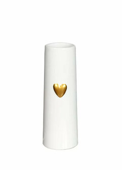 Vaas met Hart wit/goud