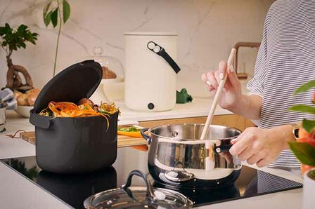 Afvalbakje/afvalemmer 3,3 L aanrecht 24X20.5X17CM