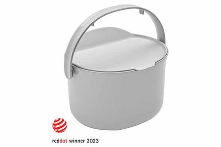 Grijs Afvalbakje/afvalemmer 3,3 L aanrecht 24X20.5X17CM