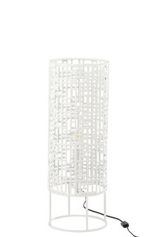 schemerlamp, Staande lamp Rond Metaal Wit 70 cm J-Line