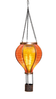 Solar Luchtballon Geel/Oranje 11x36cm 12 Led