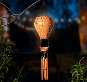 LUCHTBALLON SOLAR met windgong metaal terra