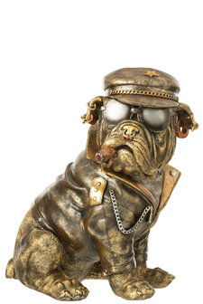 Bulldog B Sigaret Polyresin Antiek Bruin H33&nbsp;J-Line