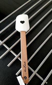 Pannenlikker/Spatel met zwarte stip en strik miss etoile