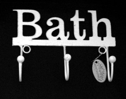 Tekstbord/rek Bath 3 haken. BATH&nbsp; Countryfield