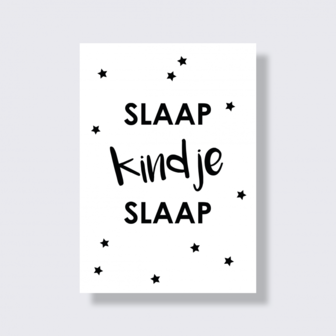 Poster | Slaap kindje slaap - wit