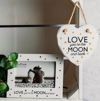 Love You To The Moon &amp; Back Golden Stars Photo Frame