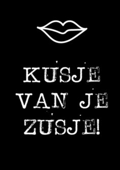 Kaart | Kusje van je Zusje