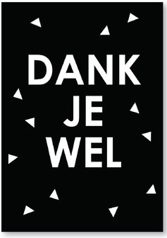 Kaart | DANK JE WEL | Zwart