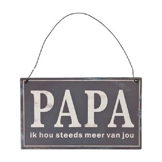 Tekstbord PAPA ik hou steeds meer van jou