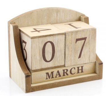 Eeuwig durende kalender | Hout Naturel