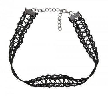 CHOKER HALSBAND ZWART KANT