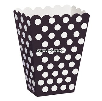 Snack schaaltje / cups | Set 8 zwart wit