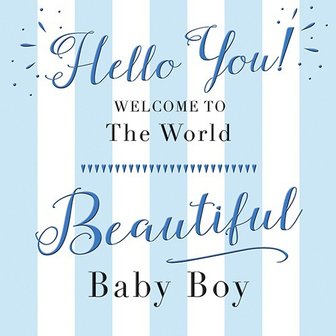 Kaart Baby BOY  &quot;Hello You!&quot;