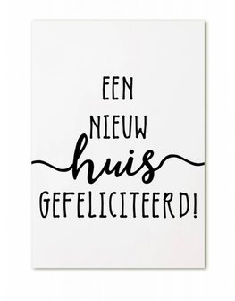 Cadeaukaartje &quot;Een nieuw huis gefeliciteerd&quot;