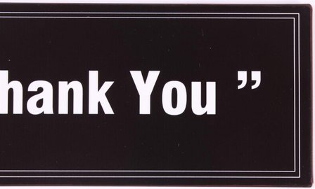 Tekstbord | Thank you