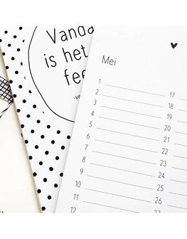 Verjaardagskalender | zwart-wit ZOEDT