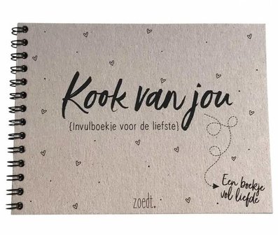 Valentijn &quot;LOVE&quot; Invulboekje &#039;Kookvanjou&#039;