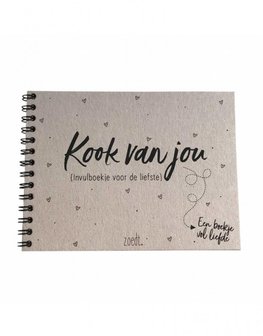 Valentijn &quot;LOVE&quot; Invulboekje &#039;Kookvanjou&#039;