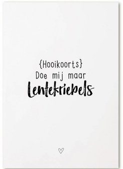  (Hooikoorts) doe mij maar Lentekriebels