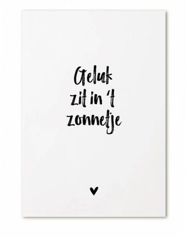 Kaart Geluk zit in &#039;t zonnetje