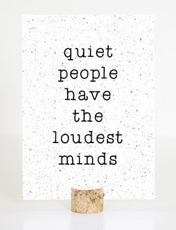 Kaart &lsquo;Quiet people have the loudest minds&rsquo;