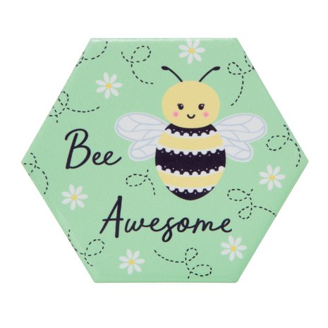 Onderzetters BEE HAPPY set 4