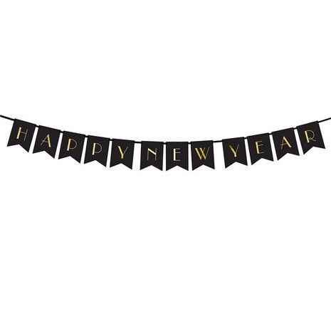 Happy New Year slinger – Black & Gold