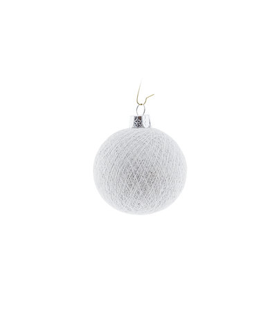 KERSTMIS COTTON BALL - WHITE SILVER