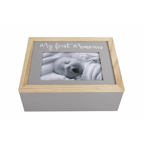 Opbergdoos/box "My Memories" baby 24 cm - zwartwitshop