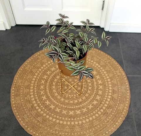 Vloerkleed Rond Jute/90 cm.