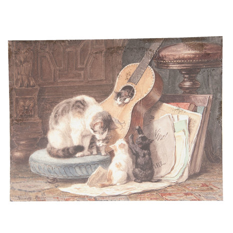 Schilderij Katten/Gitaar