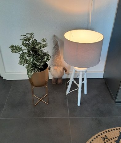 lamp op houten voet