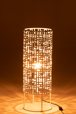 Staande lamp Rond Metaal Wit 70 cm J-Line