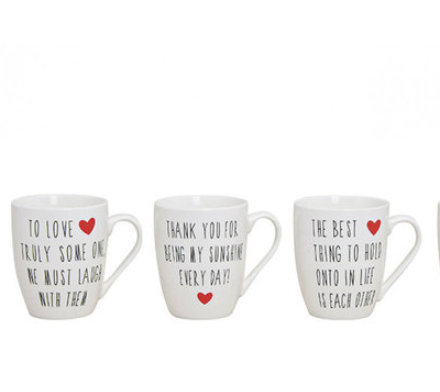 verdund Beide Kolibrie MOKKEN/BEKERS MET TEKST LOVE 3 verschillende teksten Leuke mokken om cadeau  te geven! Afmeting: 10 cm - zwartwitshop