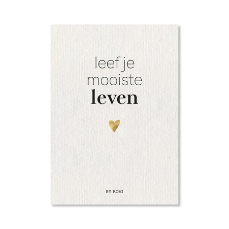 Wenskaart / Leef je mooiste leven