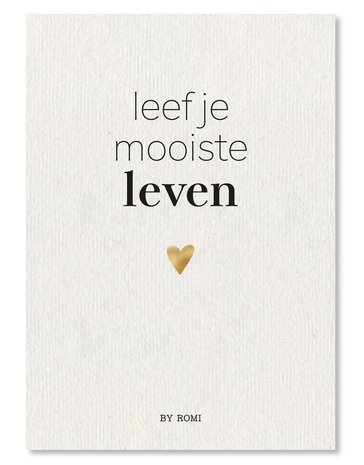 Wenskaart / Leef je mooiste leven