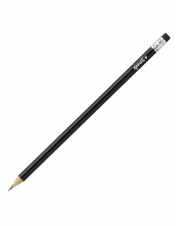 Zwart potlood met tekst 'Geniet' Zoedt
