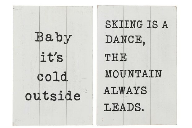 Tekstbord |  Baby it'cold / Skiing   J-LINE