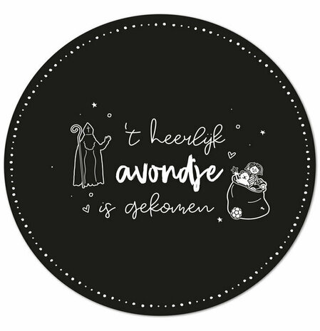 Muurcirkel Sinterklaas heerlijk avondje