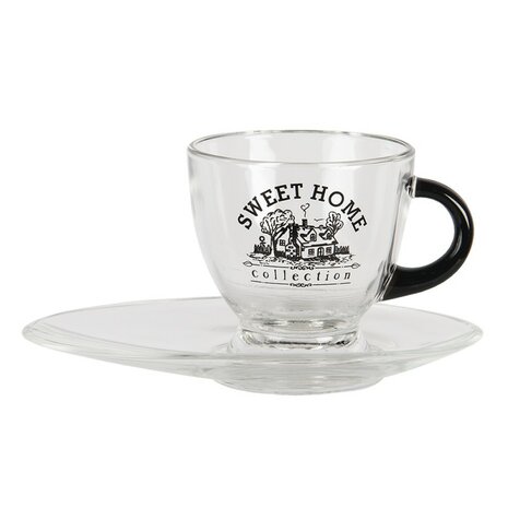 KOP EN SCHOTEL 230 ML GLAS SERVIES CADEAU VOOR HAAR