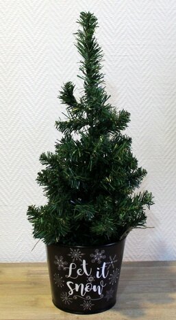 Kunstkerstboom in jute zak 90cm met 50 LED + Timer