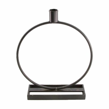 Kandelaar zwart/ Dinnercandle holder metal  Black