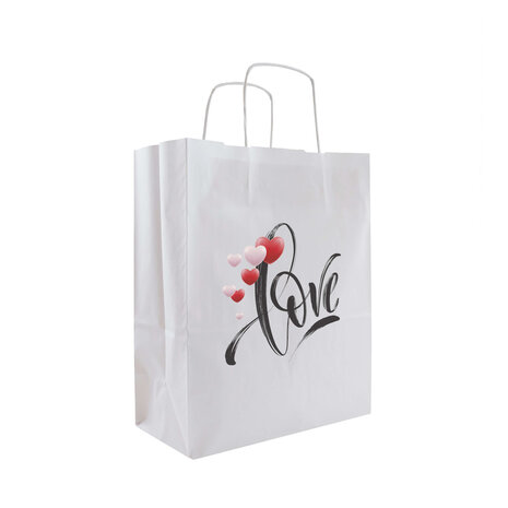  cadeau Valentijn tasjes A4 'Love'