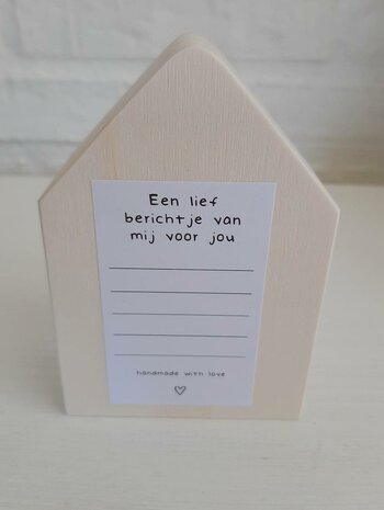 Huisje/houtprint Liefste Opa wit