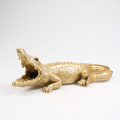 KROKODIL LAMP GOUD 47.5X19.5X17.5 CM