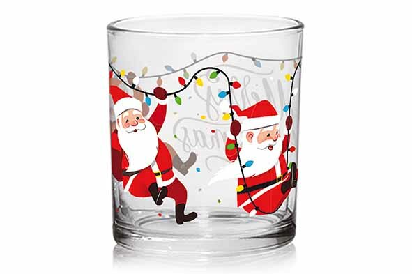 KERST DRINKGLAS CHRISTMAS SWING GLAZEN 22CL SET3